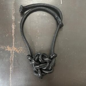 Rachel Ravitch Leather Knot Necklace